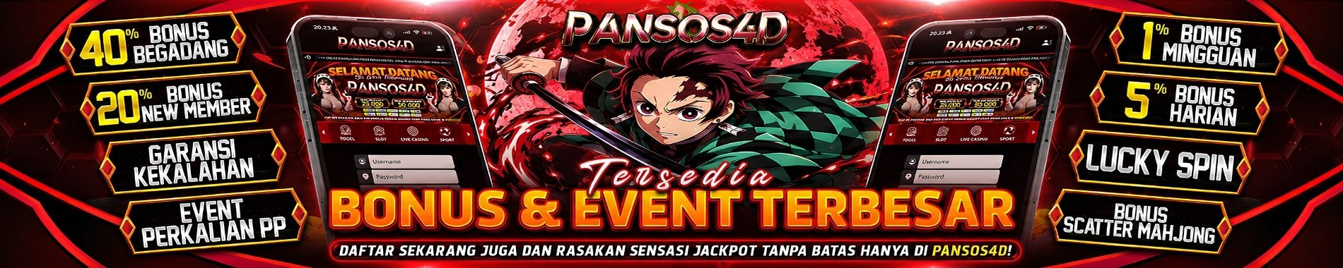 Pansos4d Bonus & Event desktop